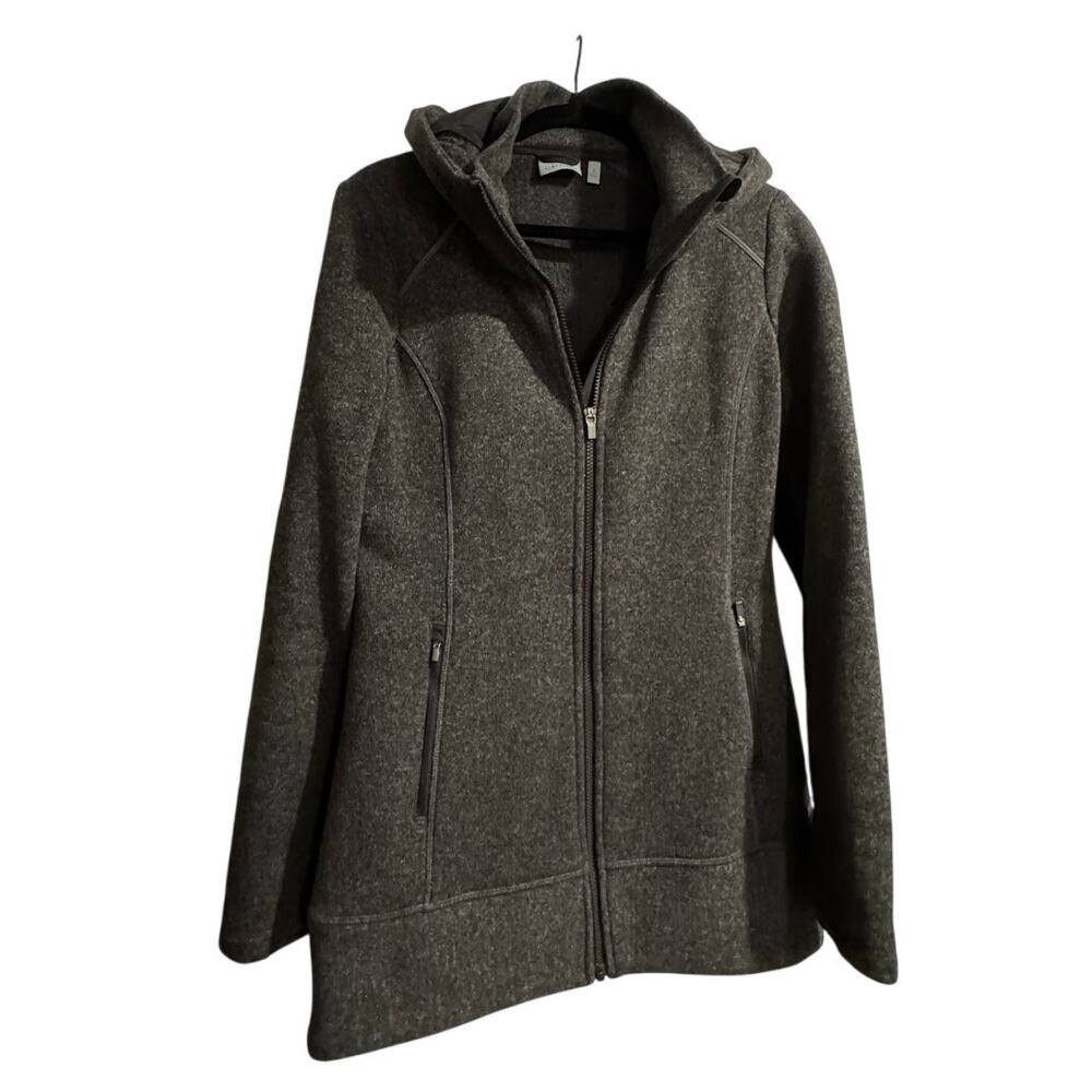 Athleta women’s XS dark grey sweater jacket with hood